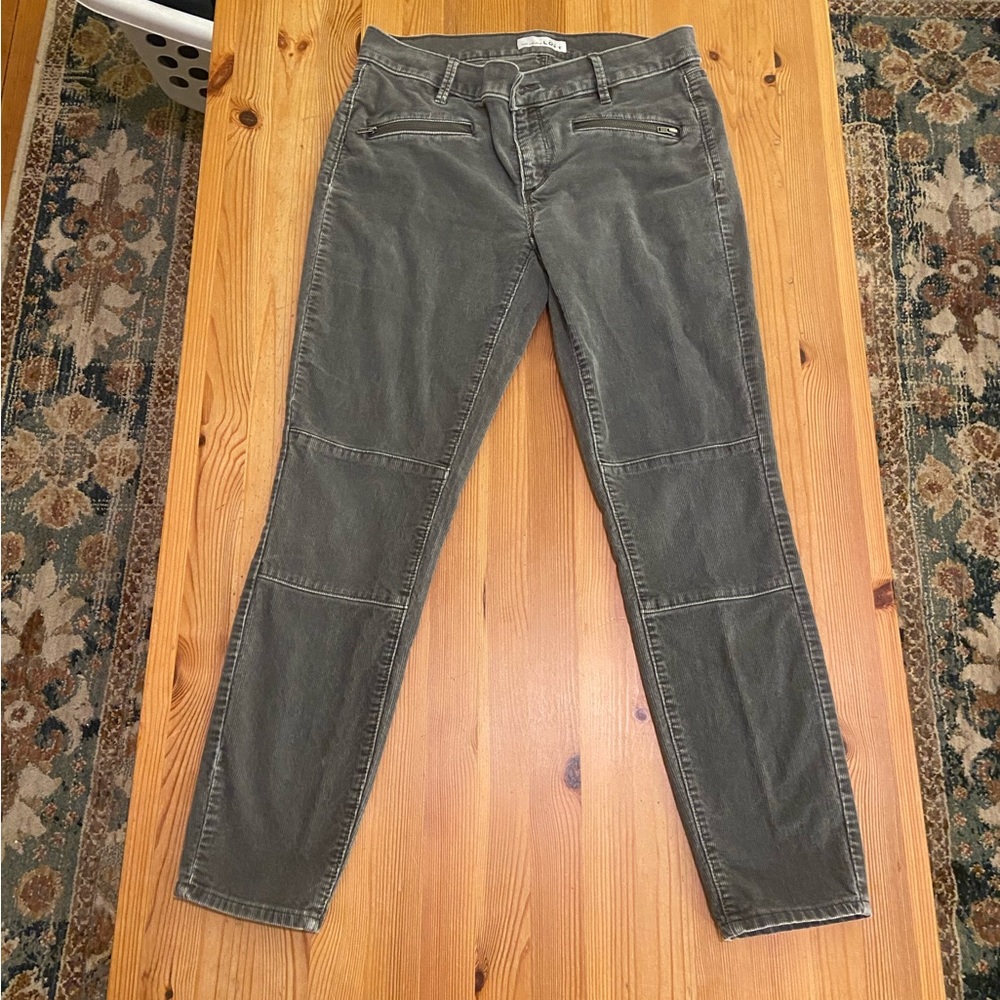 Ann Taylor Loft Corduroy Skinny Leg Pants- Gray Size 27